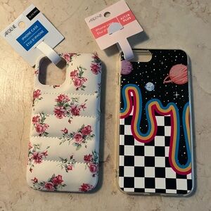 Ardene Floral and Cosmic iPhone Cases - White and Multicolor